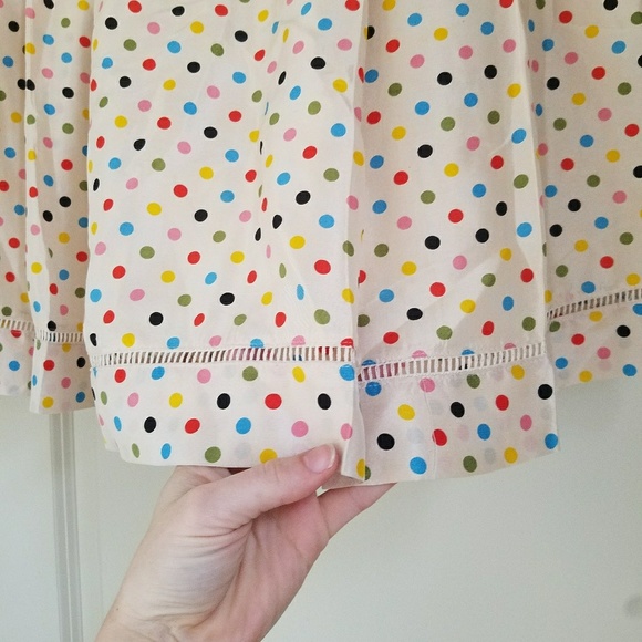 Cynthia Steffe Silk Polka Dot A-Line Skirt, 8 - Picture 6 of 7